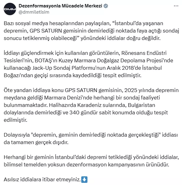 Cumhurbaşkanlığından infial yaratan deprem iddiasına yalanlama