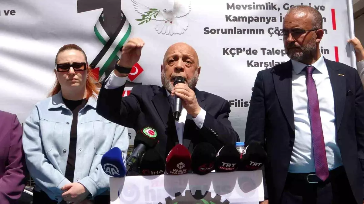 Hak-İş Genel Başkanı Arslan\'dan İşten Çıkarılan İşçilere Destek Ziyareti