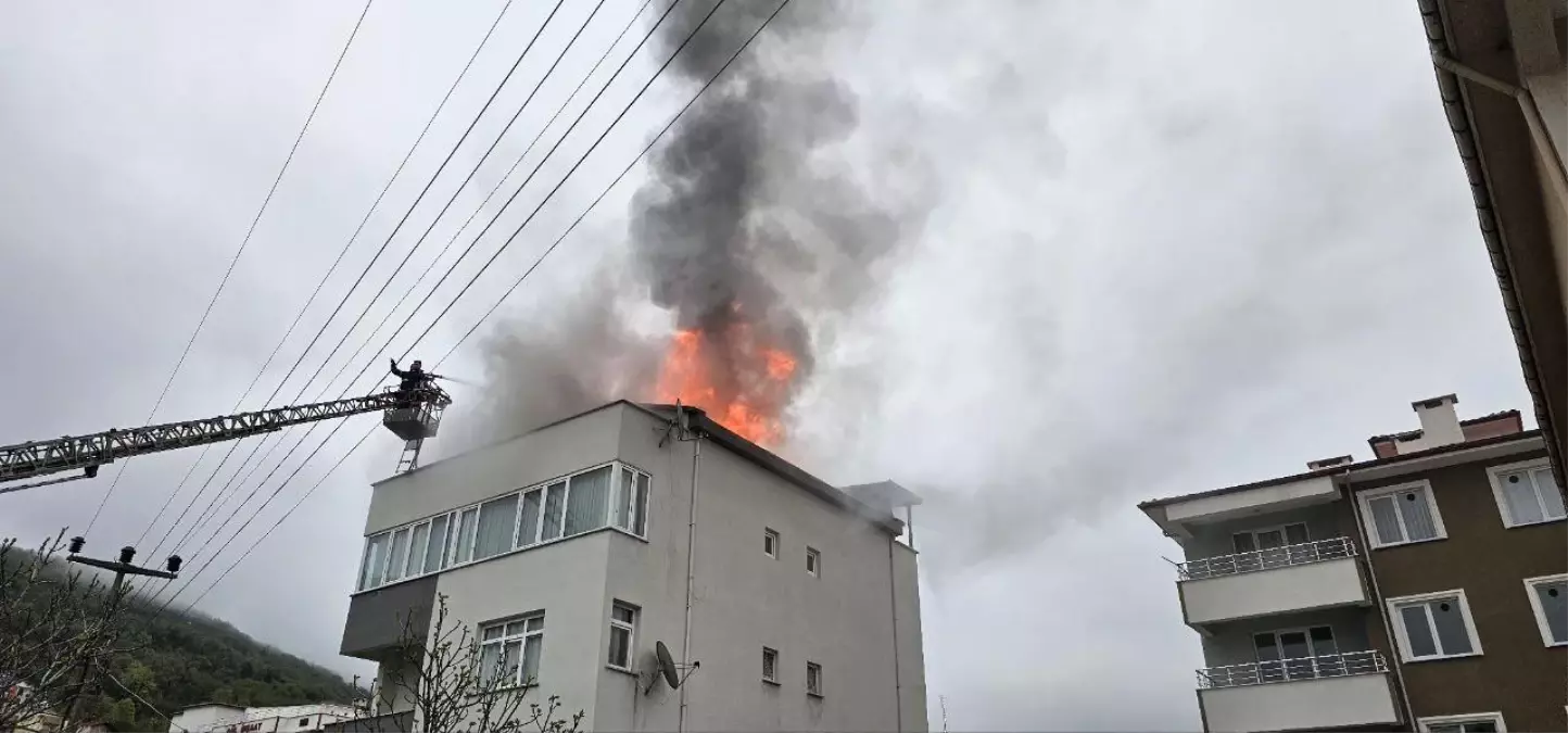 Kastamonu Cide\'de Apartman Yangını İtfaiye Ekipleri Tarafından Söndürüldü