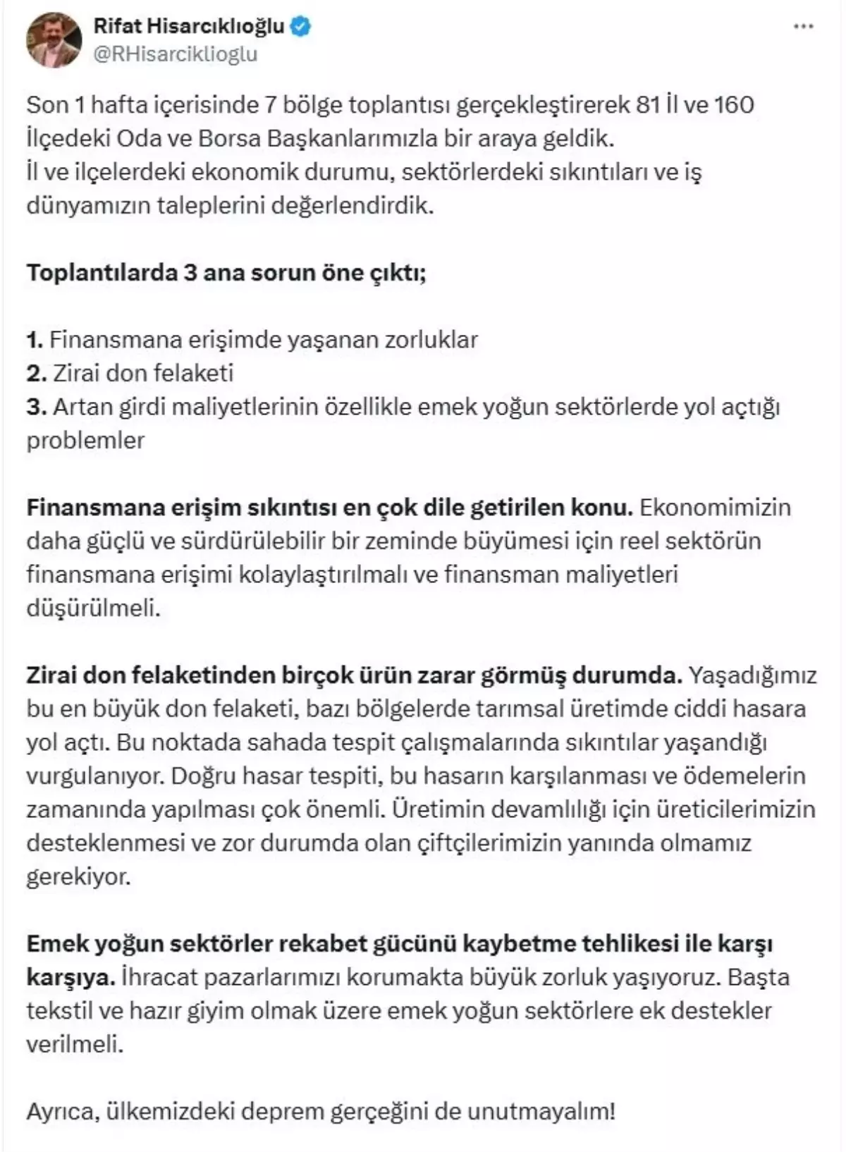 Finansmana Erişim Sorunu Vurgulandı
