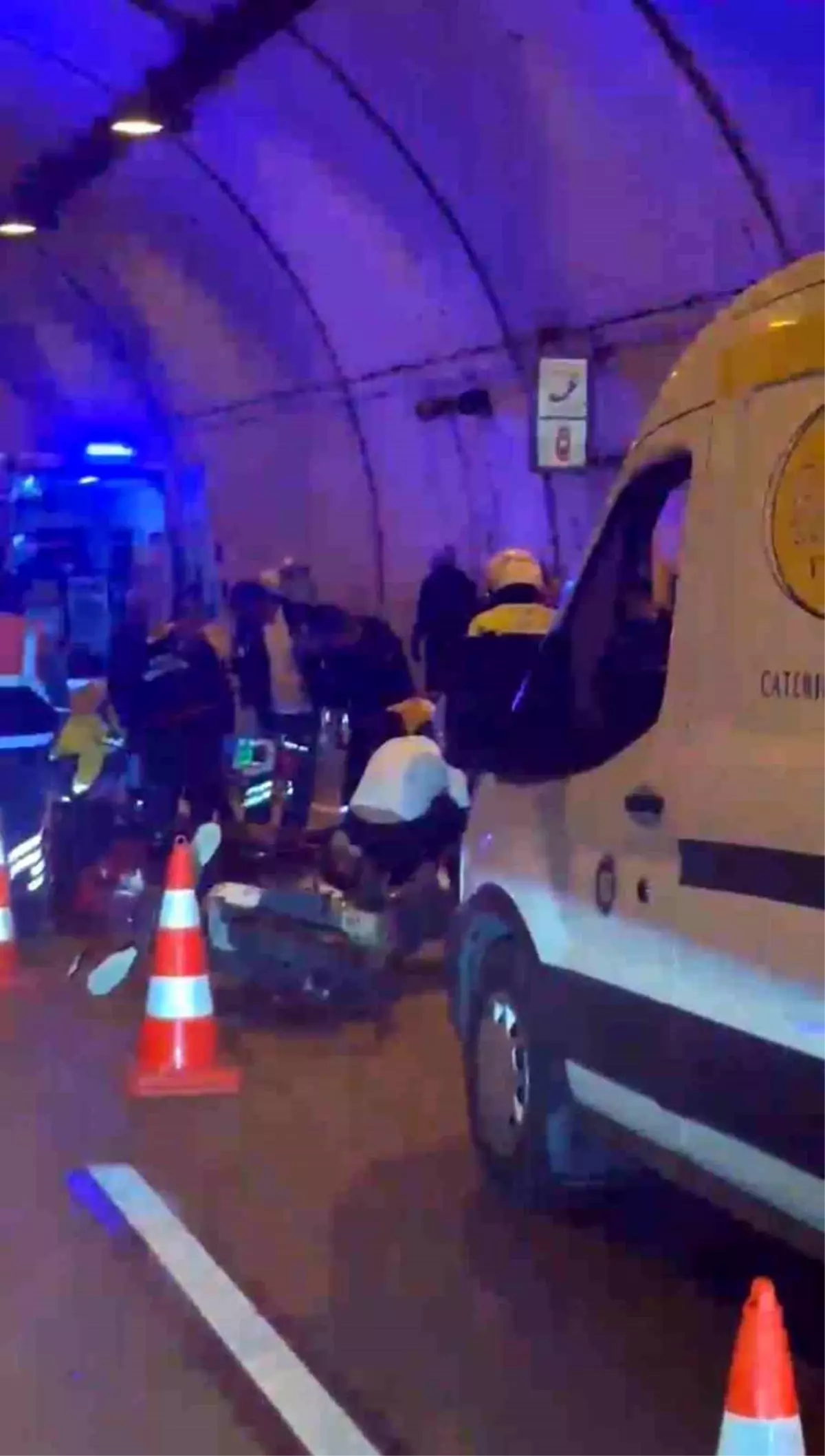 Dolmabahçe Tüneli\'nde Motosiklet Kazası