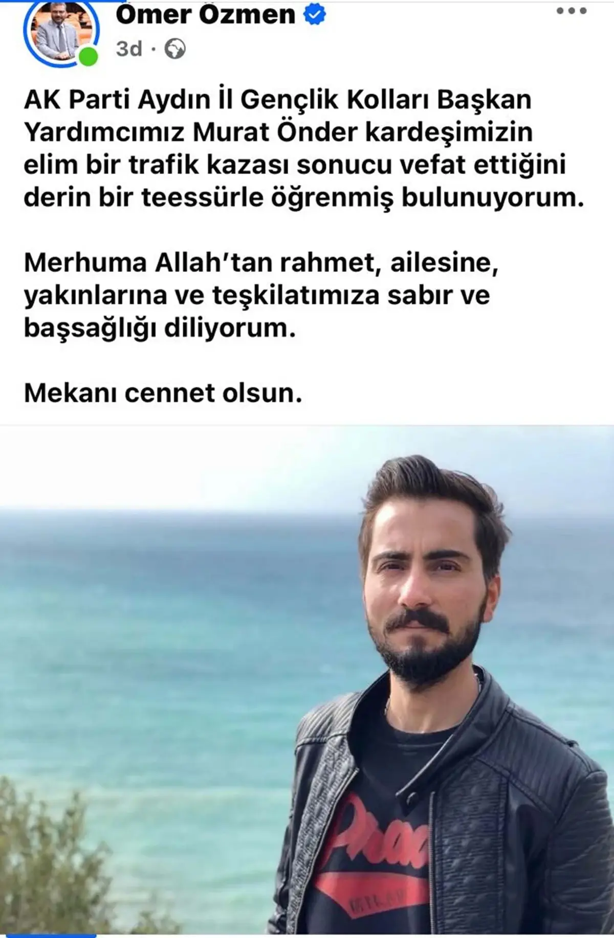 Trajik Kaza: AK Partili Gençlik Kolları Başkan Yardımcısı Hayatını Kaybetti