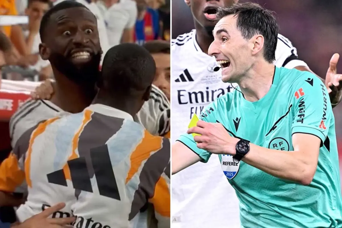 Başı büyük dertte! Rüdiger\'in El Clasico\'da hakeme yaptığı hareket İspanya\'yı karıştırdı
