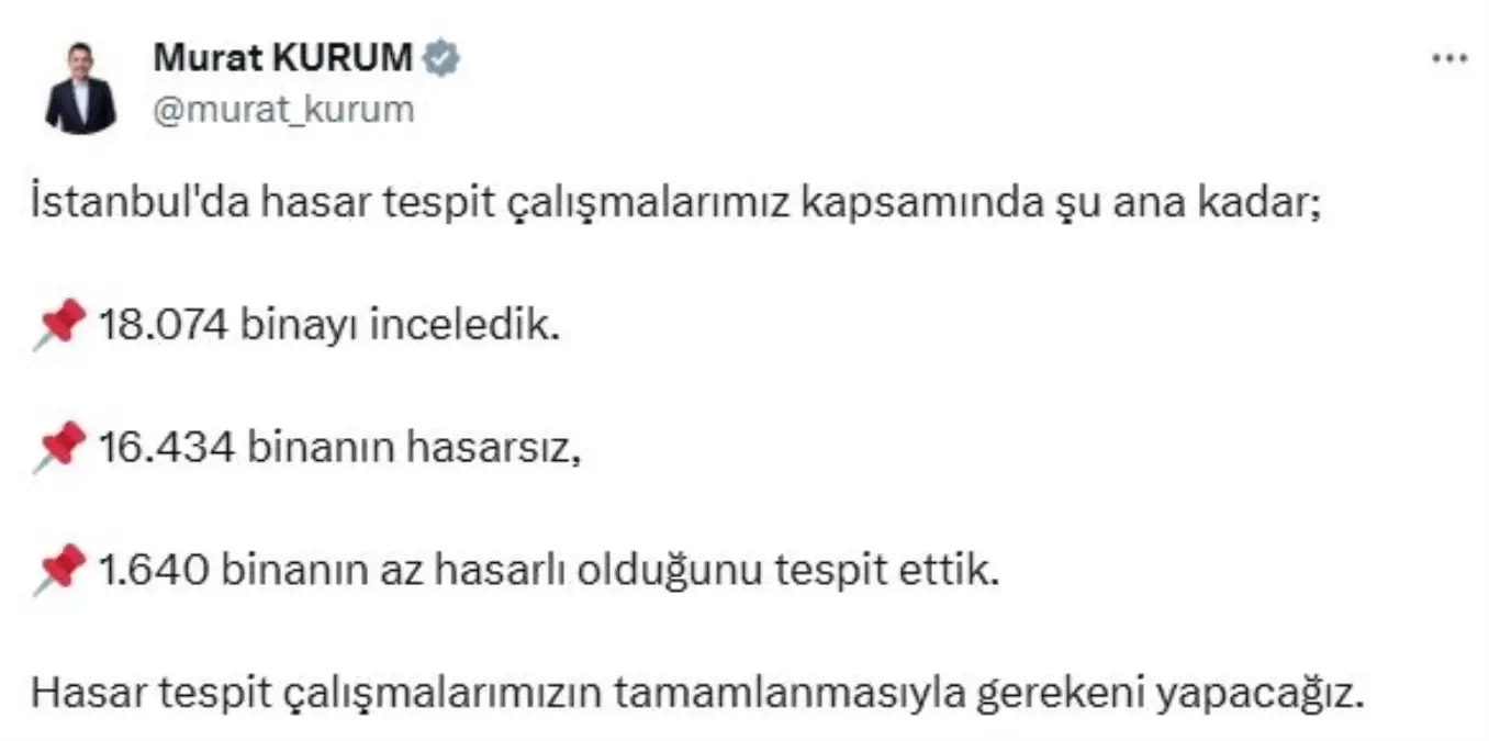 İstanbul\'da Deprem Hasar Tespiti