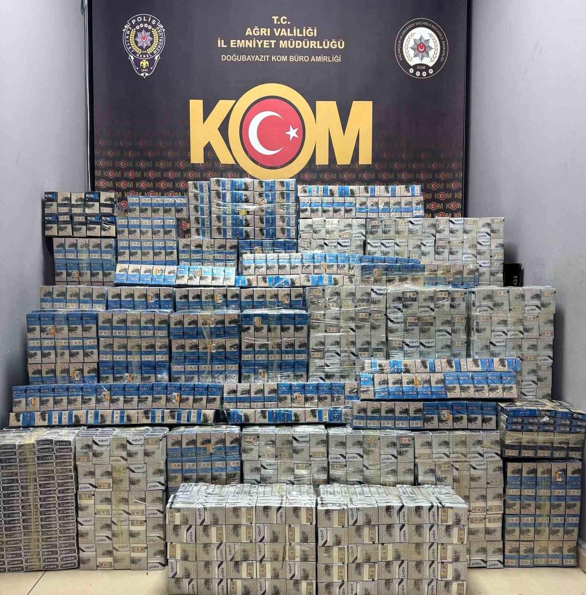 Ağrı\'da 7.950 Paket Kaçak Sigara Ele Geçirildi