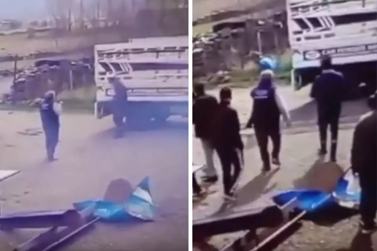 Bingöl\'de varil patladı! Panik anları kameralarda