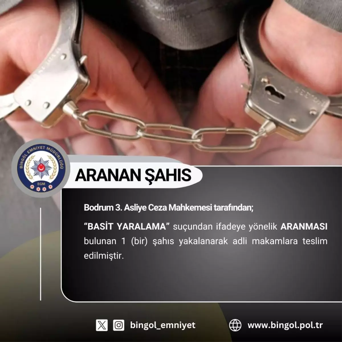 Bingöl\'de 11 Aranan Şahıs Yakalandı