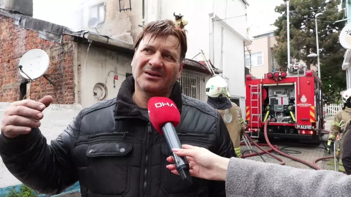 Ortaköy\'de Yangın: 2 Katlı Bina Alev Alev