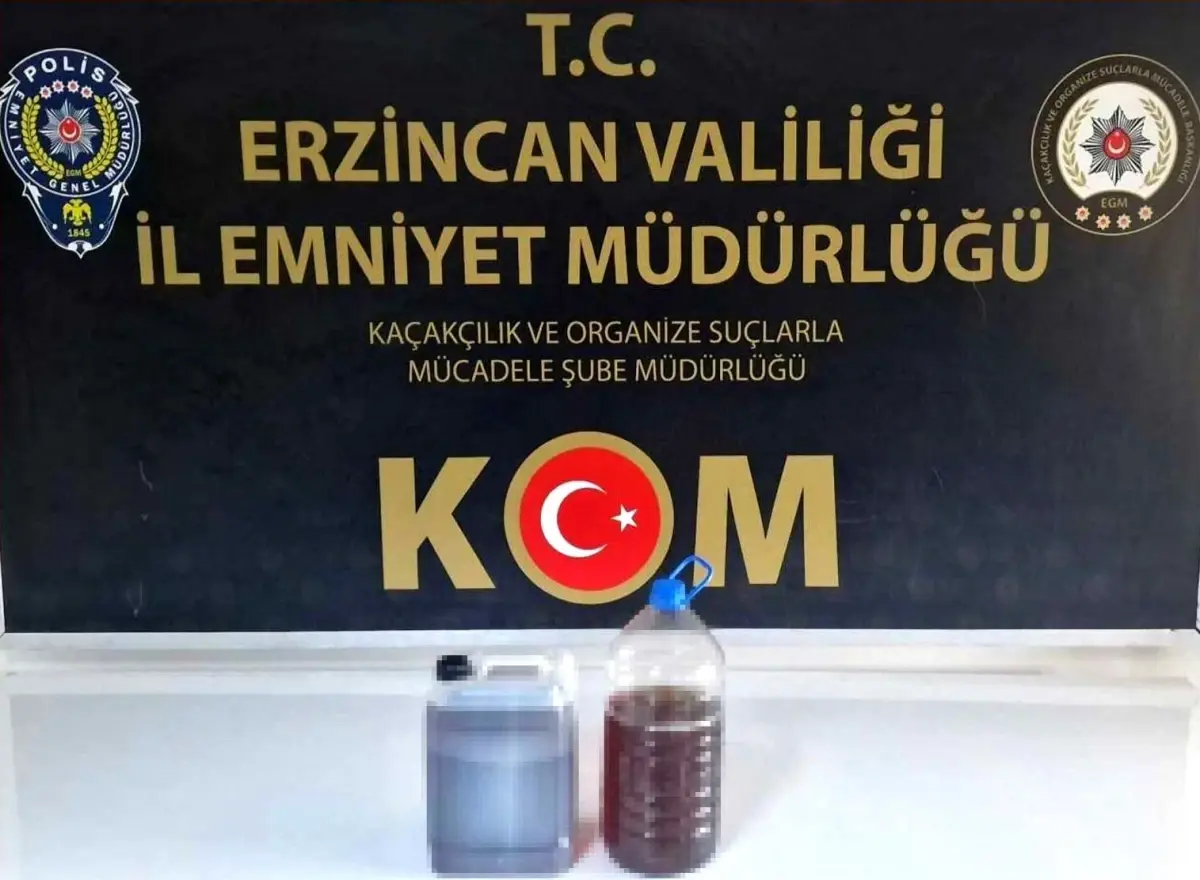 Erzincan\'da 8 Litre Kaçak İçki Ele Geçirildi
