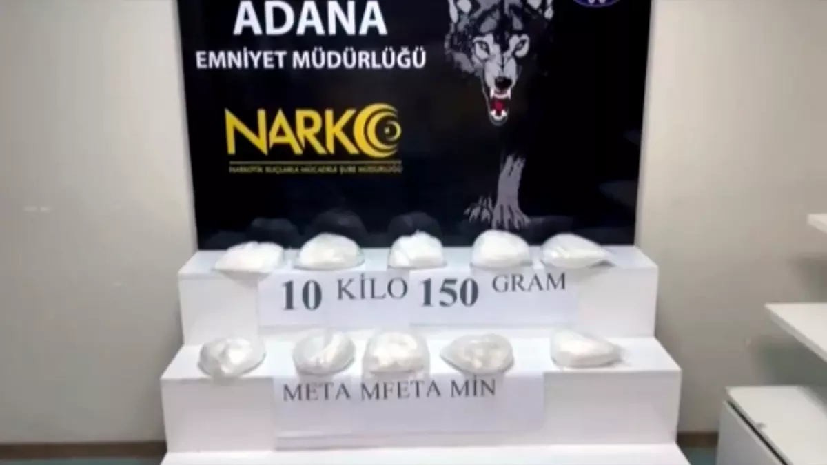 Adana\'da 10 Kilo Metamfetamin Ele Geçirildi