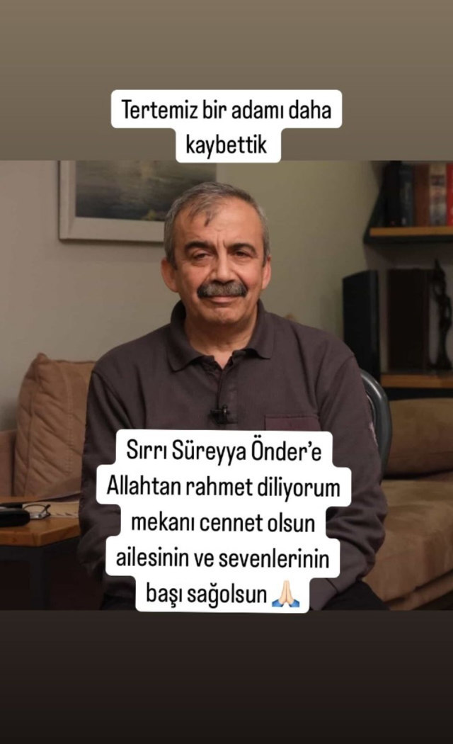 Sırrı Süreyya Önder'in vefatı sonrası ünlülerden peş peşe taziye mesajları