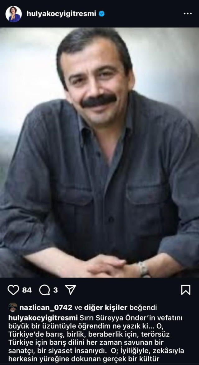 Sırrı Süreyya Önder'in vefatı sonrası ünlülerden peş peşe taziye mesajları