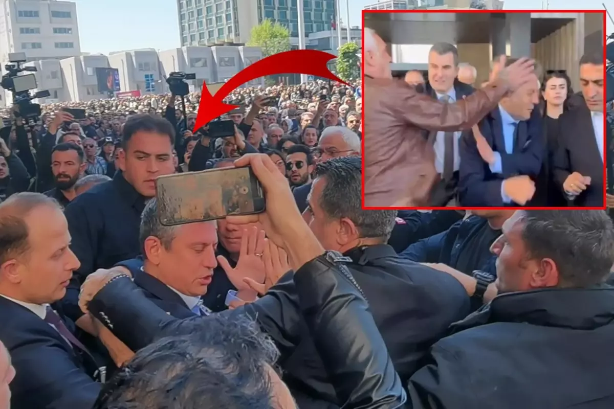 Özgür Özel'e AKM çıkışı yumruklu saldırı