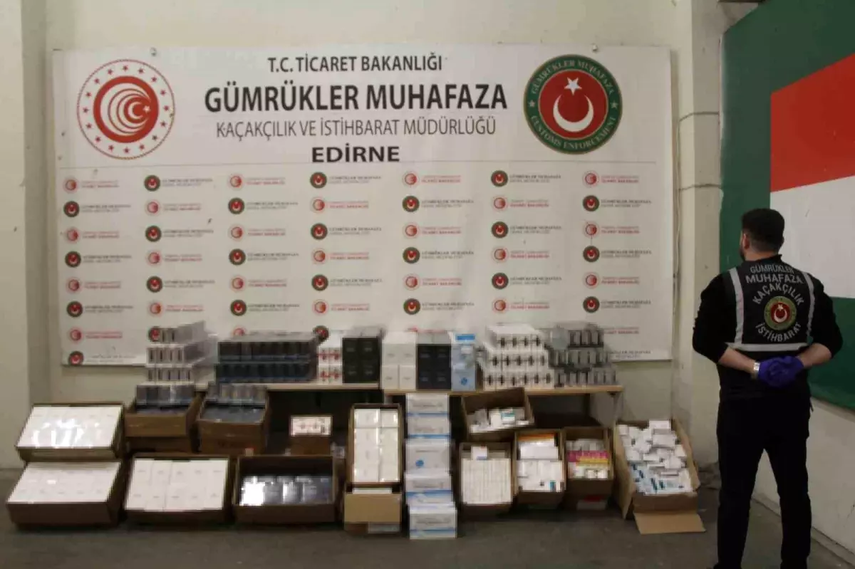 Edirne Sınırında Kaçak Sigara ve İlaç Operasyonu