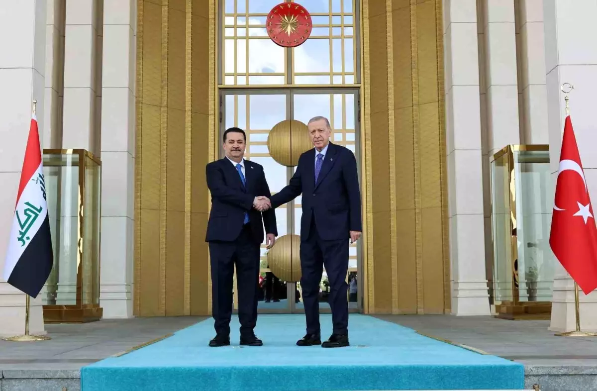 Cumhurbaşkanı Erdoğan, Irak Başbakanı Sudani\'yi resmi törenle karşıladı