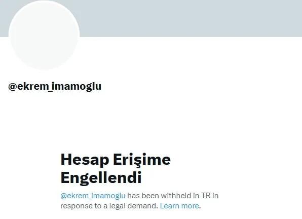 Ekrem İmamoğlu'nun X hesabına erişim engeli