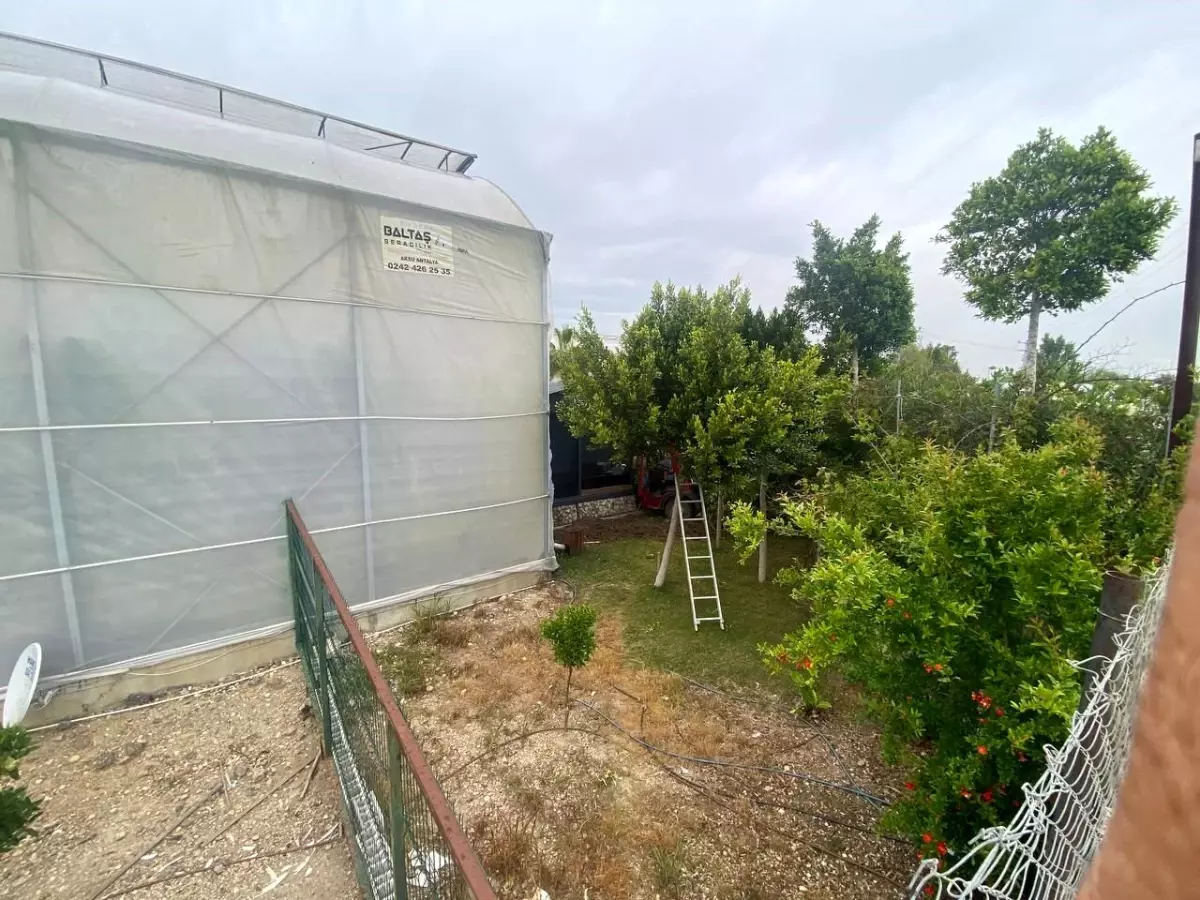 Antalya\'da Kamyonet Sera Bahçesine Girdi, 1 Yaralı