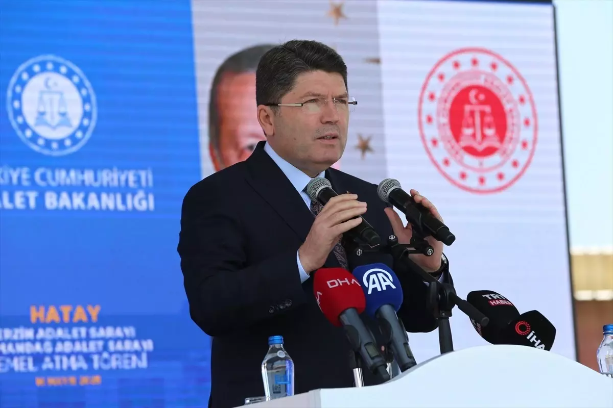 Adalet Bakanı Tunç, Hatay\'da adalet sarayı temel atma töreninde konuştu Açıklaması