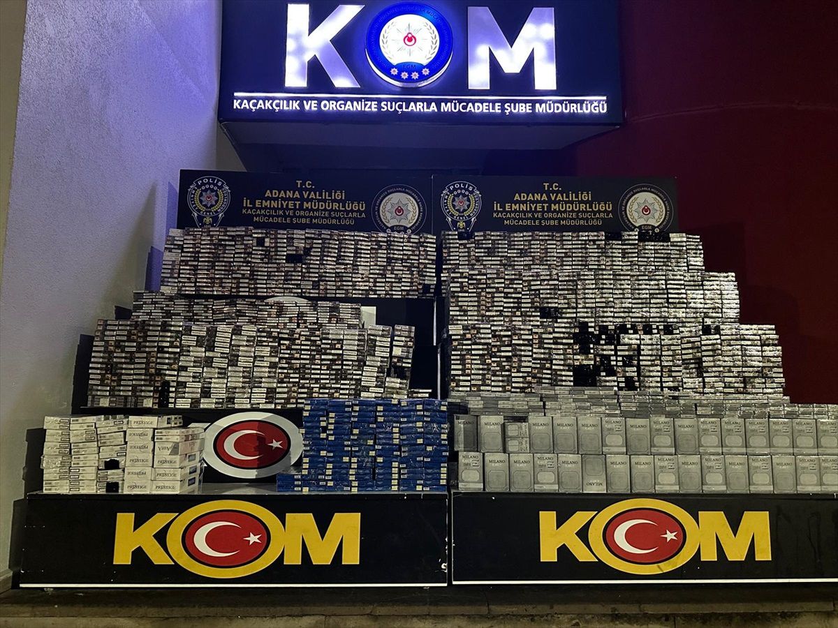 Adana\'da 20 Bin Paket Kaçak Sigara Ele Geçirildi