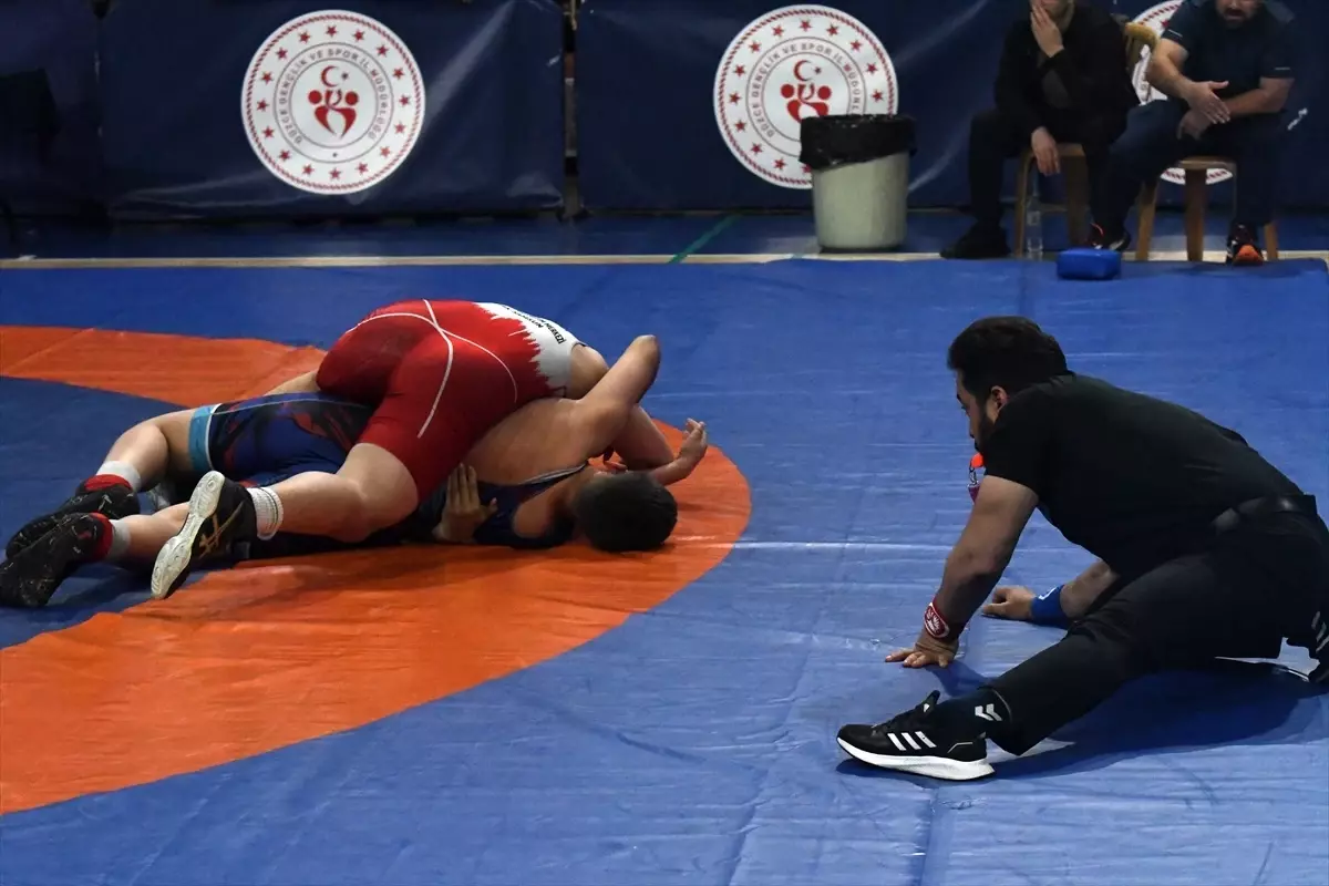 Okul Sporları Güreş Şampiyonası Düzce\'de Tamamlandı