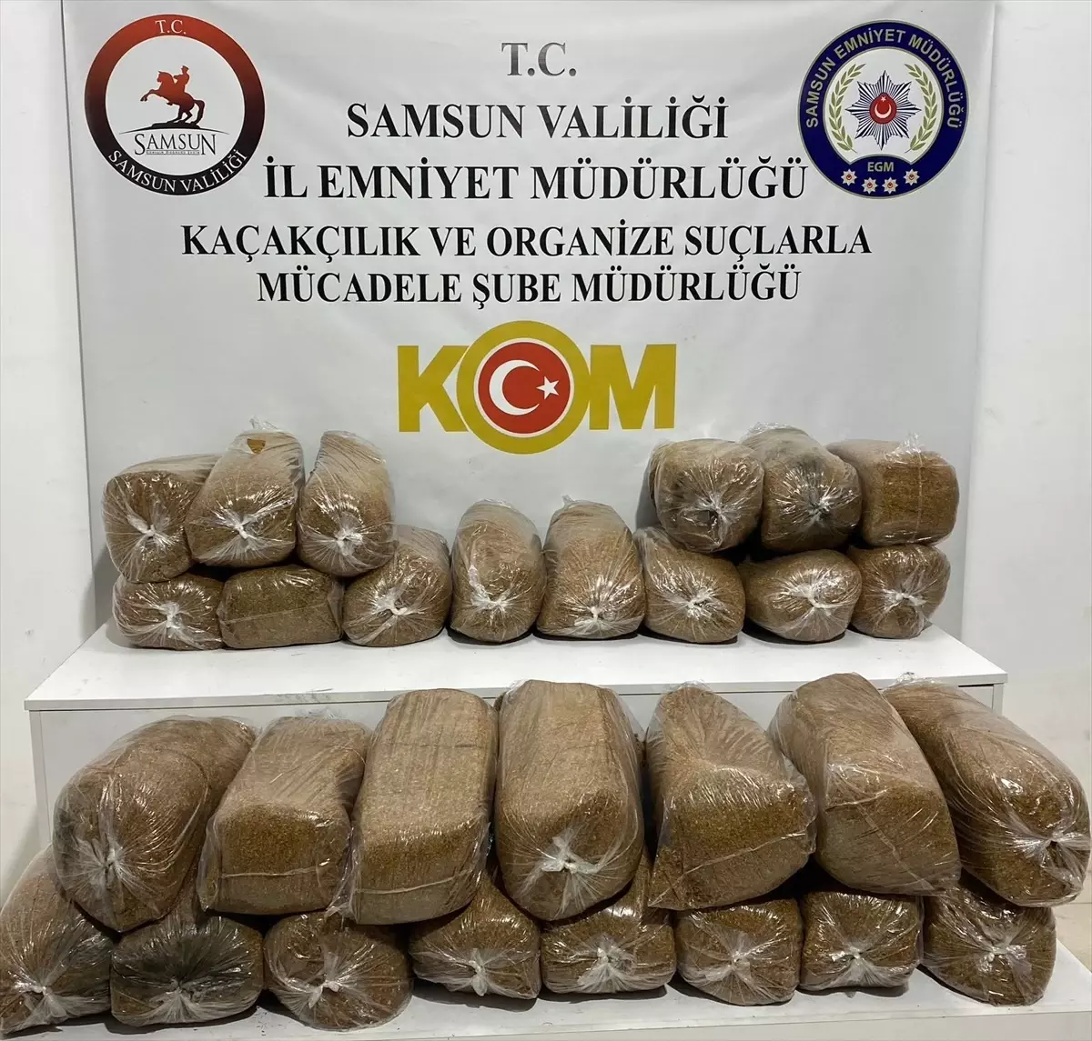 Samsun\'da 145 kg Kaçak Tütün Ele Geçirildi