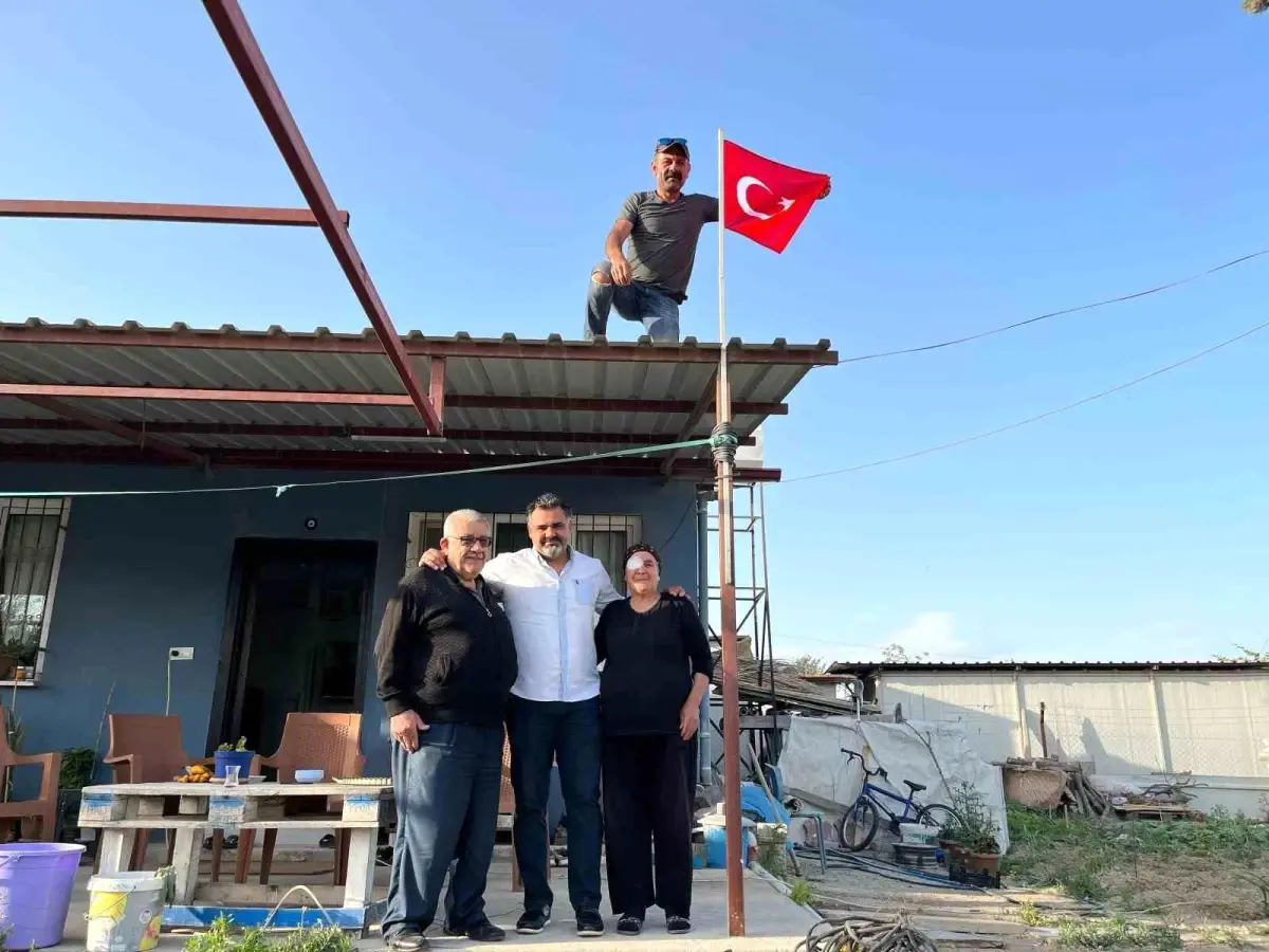 Şehit babasının bayrak değişimi isteği yerine getirildi