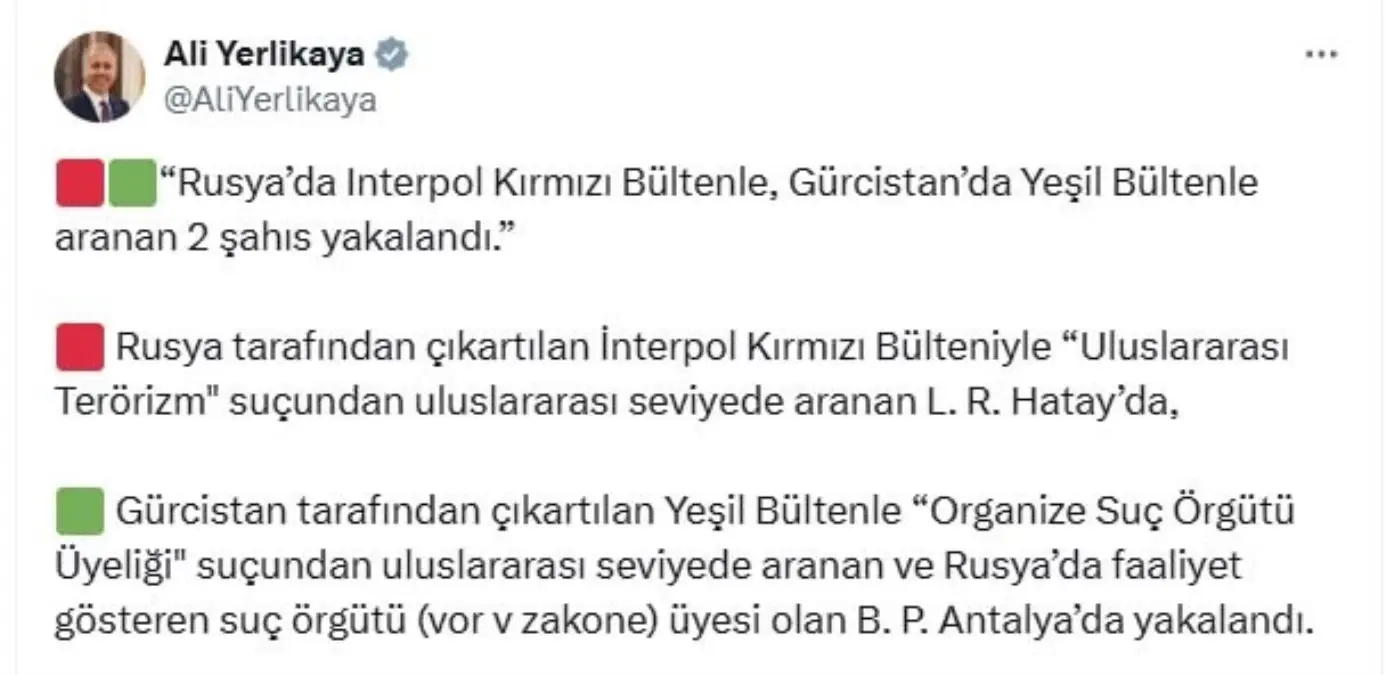 İki Suçlu Operasyonla Yakalandı