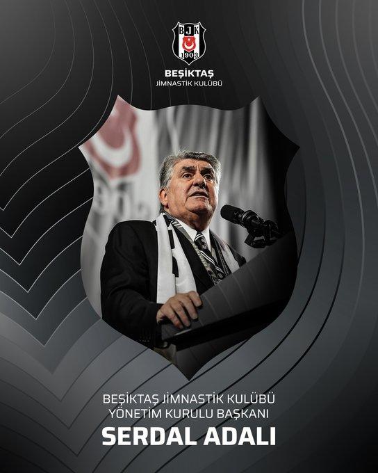 Beşiktaş'ta Serdal Adalı yeniden başkan seçildi