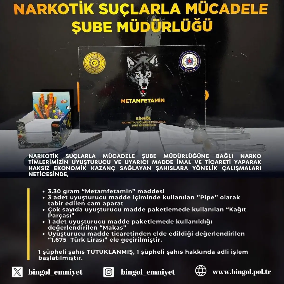 Bingöl\'de Uyuşturucu Operasyonu: 1 Tutuklama