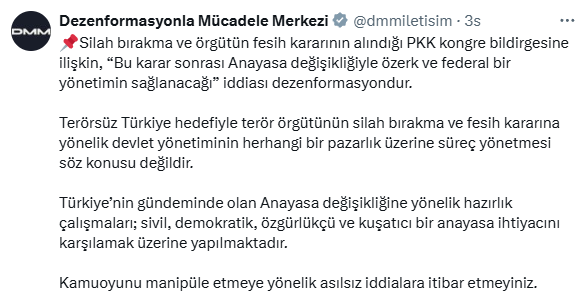 Özerklik iddiasına Cumhurbaşkanlığından yalanlama Özerklik iddiasına Cumhurbaşkanlığından yalanlama