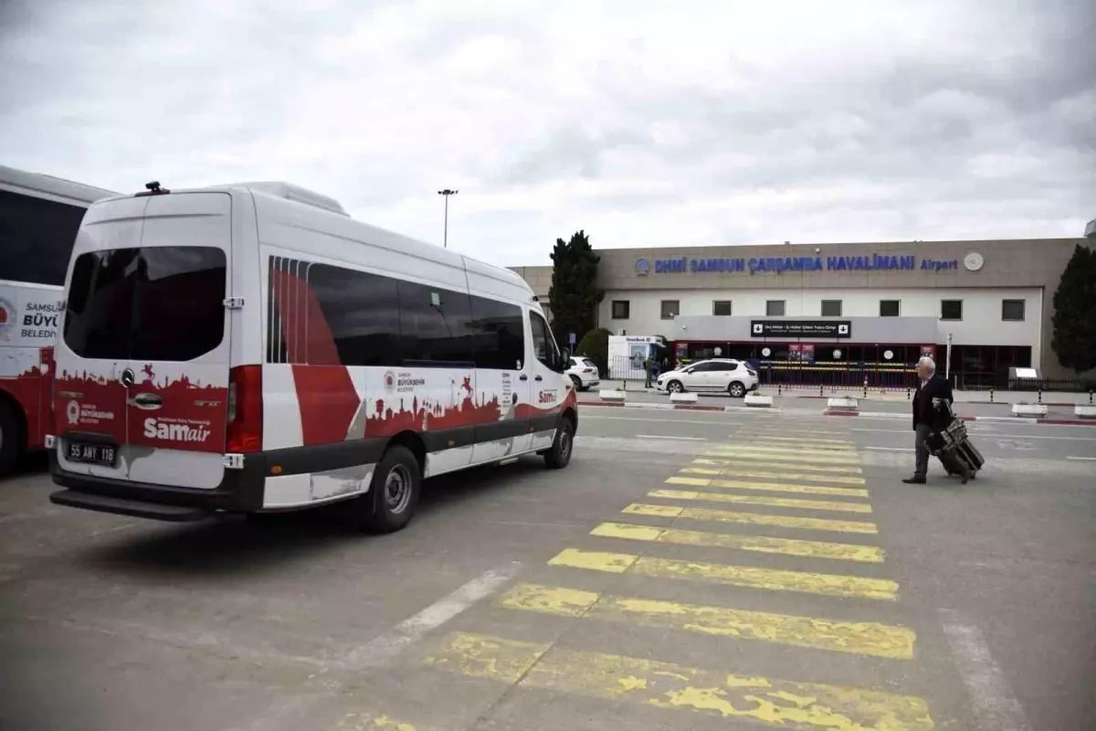 SAMSUN\'da SAMAIR Havalimanı Ulaşım Hizmeti 184 Bin Yolcu Taşıdı