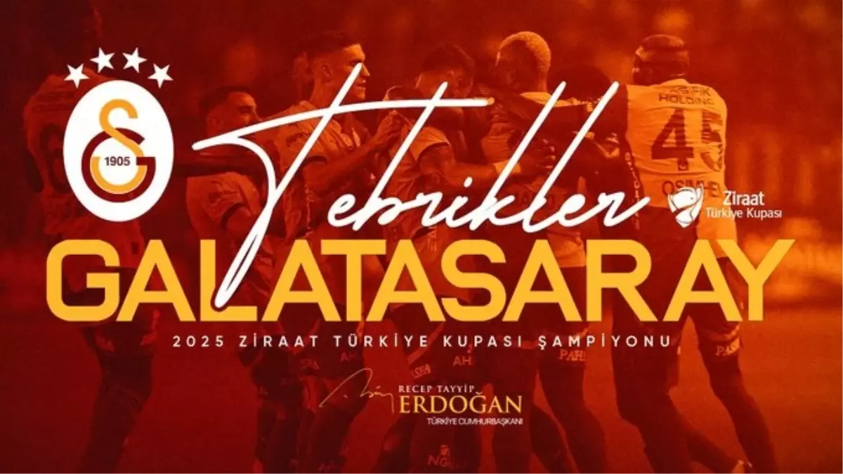 Cumhurbaşkanı Erdoğan, Ziraat Türkiye Kupası Şampiyonu Galatasaray\'ı tebrik etti