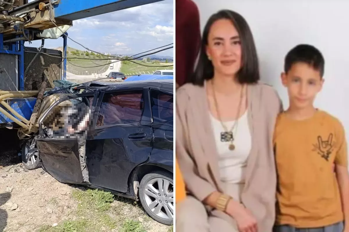 Merve öğretmen ve oğlu feci kazada can verdi