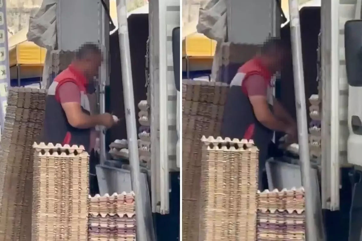 Pazarda skandal görüntü! Vatandaş o anları böyle kaydetti