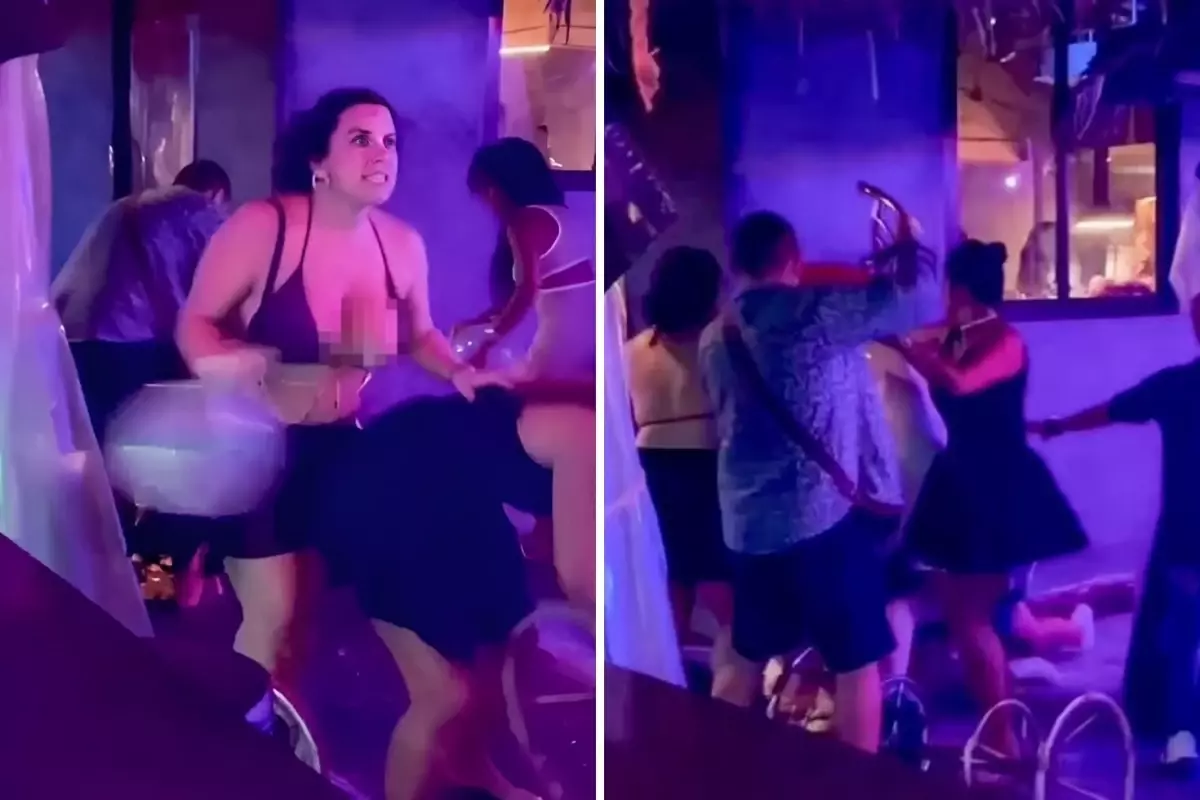 Turistler arasında çıkan bıçaklı kavgayı ayırmak isterken üstü açıldı