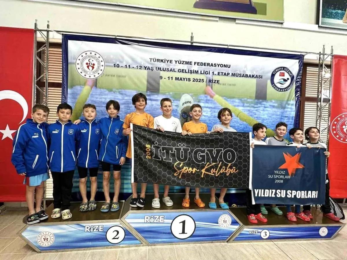 Yunusemre Belediyespor Yüzücüleri Rize\'de Madalyalara Doydu