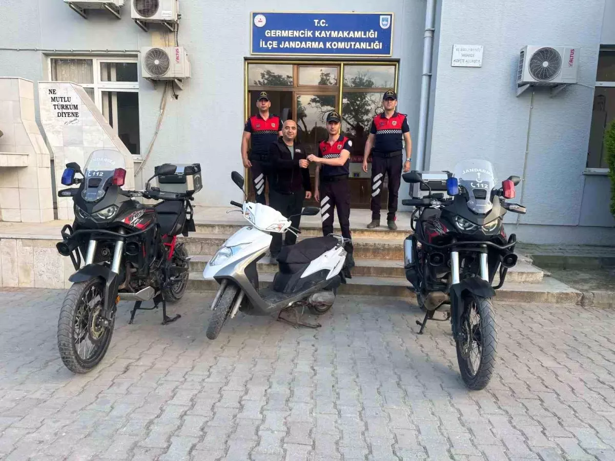 Çalıntı Motosiklet Germencik\'te Yakalandı
