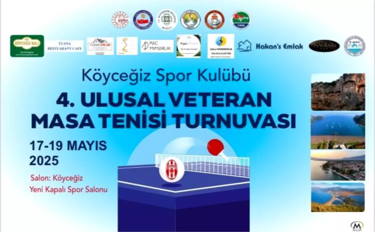 Köyceğiz\'de Ulusal Veteran Masa Tenisi Turnuvası
