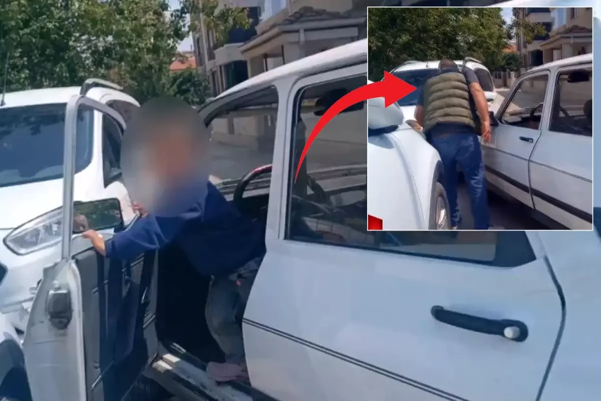 Küçük yaştaki bir çocuk, ailesinden habersiz aldığı otomobille kaza yaptı