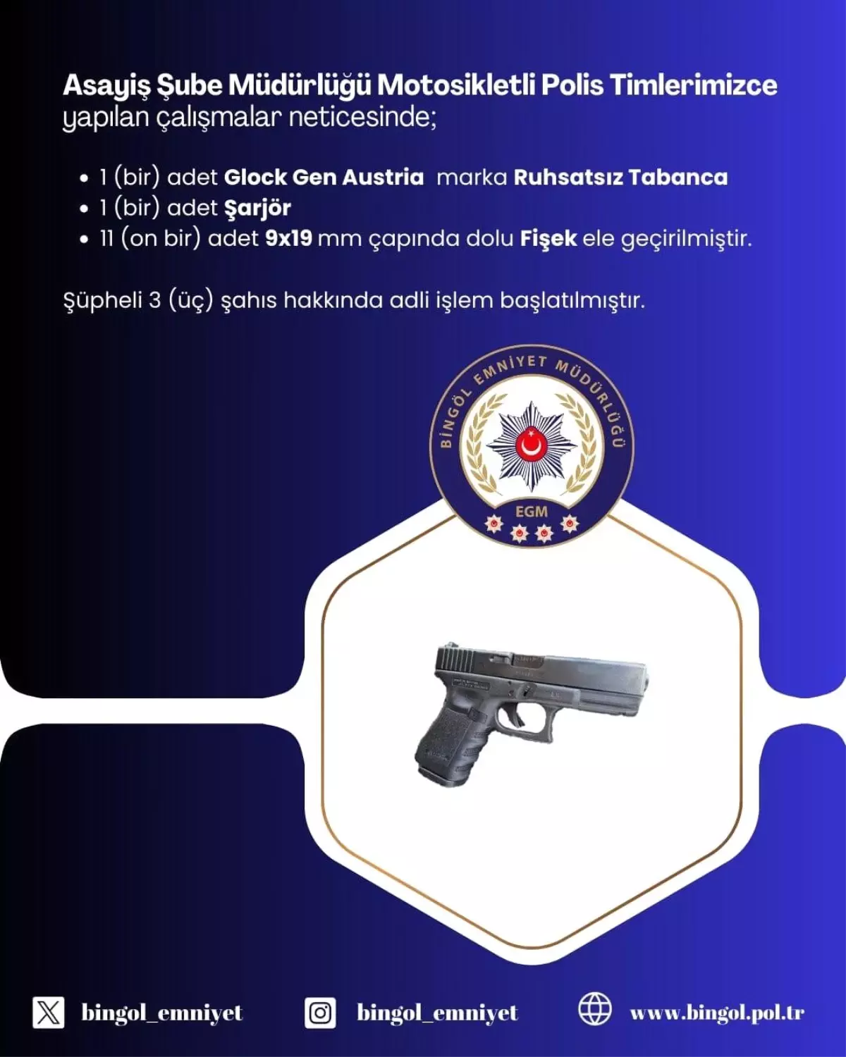 Bingöl\'de Ruhsatsız Silah Operasyonu