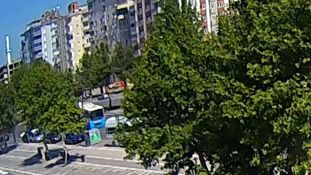 Kahramanmaraş\'ta Kaza Güvenlik Kamerasında