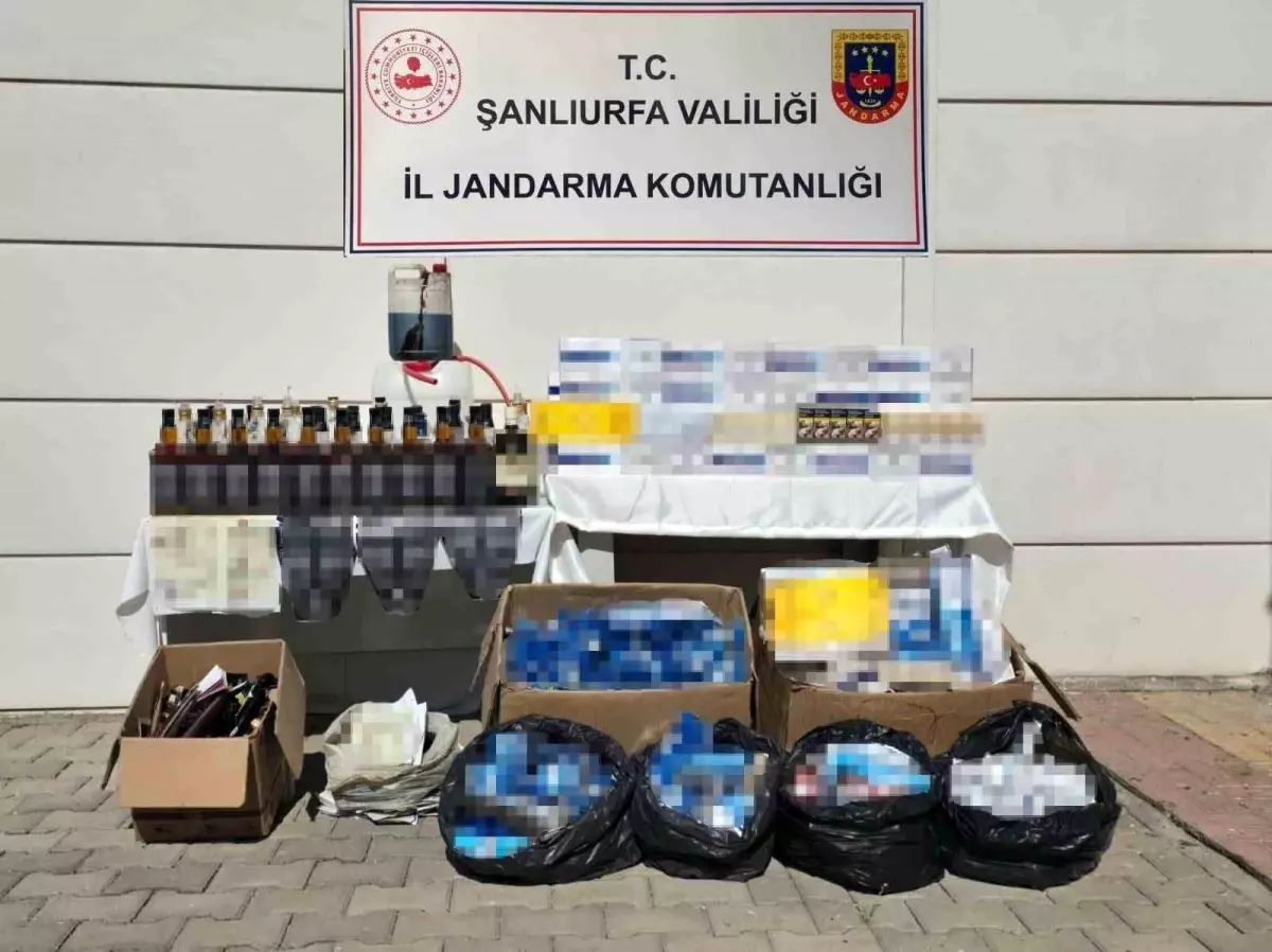 Şanlıurfa\'da Kaçak Tütün ve Alkol Operasyonu