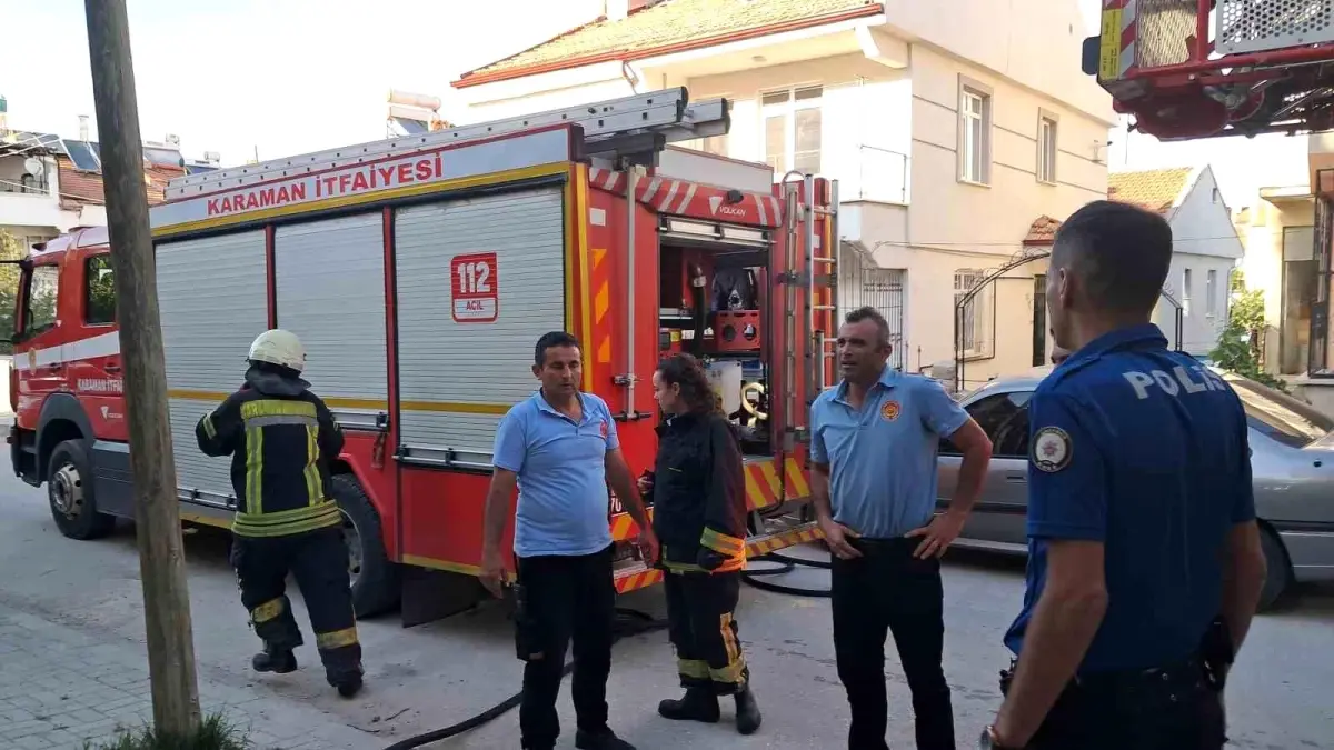 Karaman\'da Öfkeli Koca Eşinin Evini Kundakladı