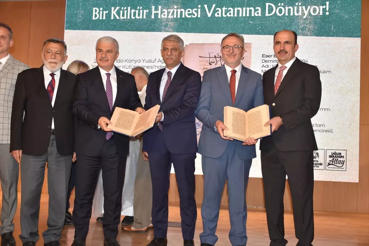Kayıp Eser Konya\'ya Döndü