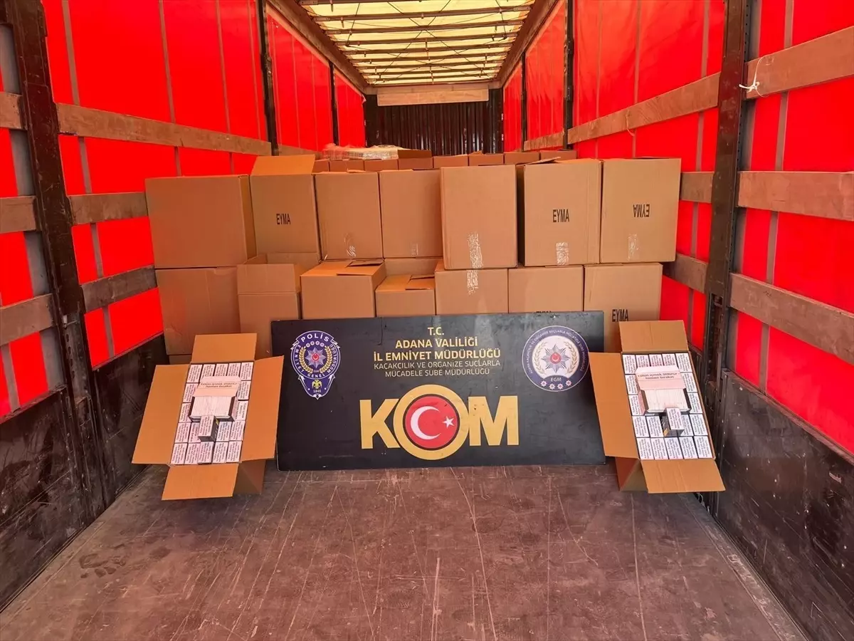 Adana\'da 14 Milyon Kaçak Makaron Ele Geçirildi