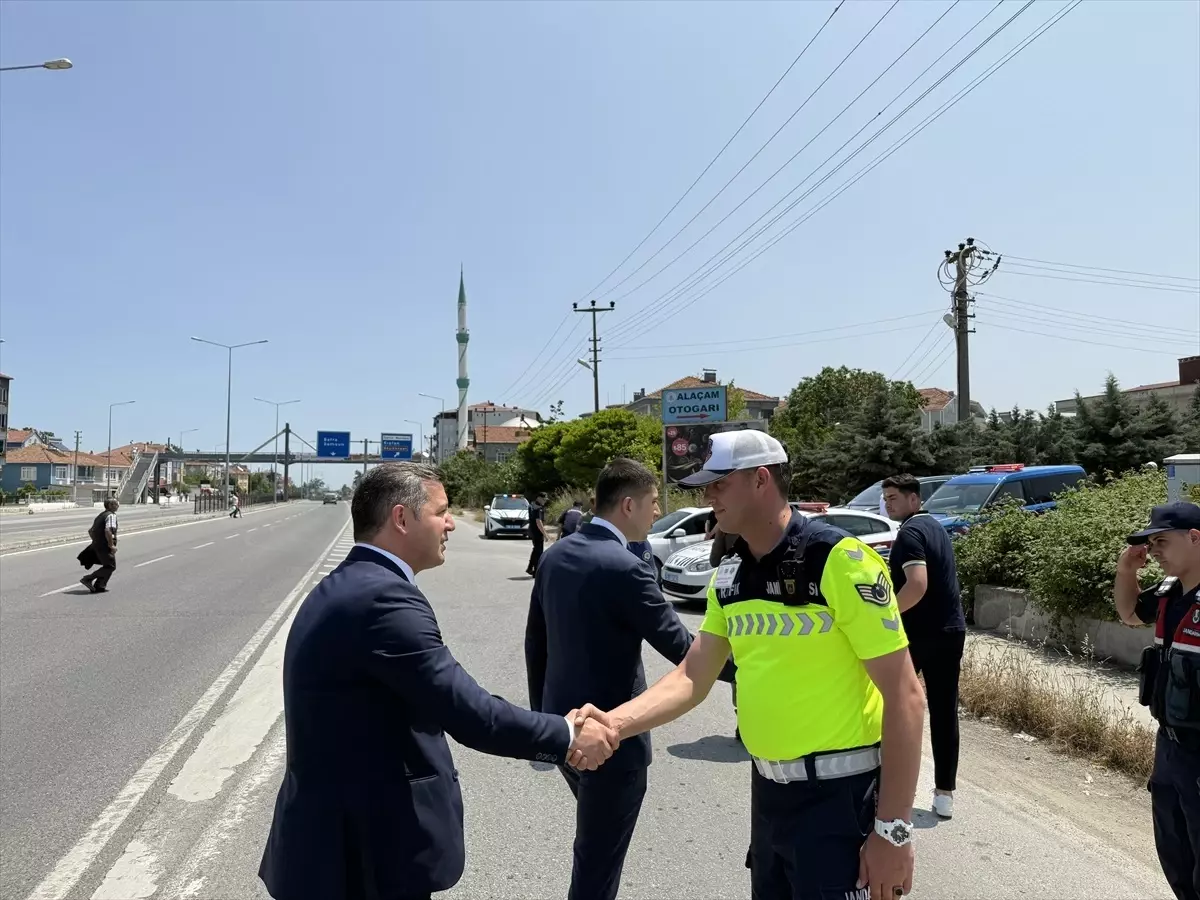 Alaçam\'da Kurban Bayramı Trafik Denetimi