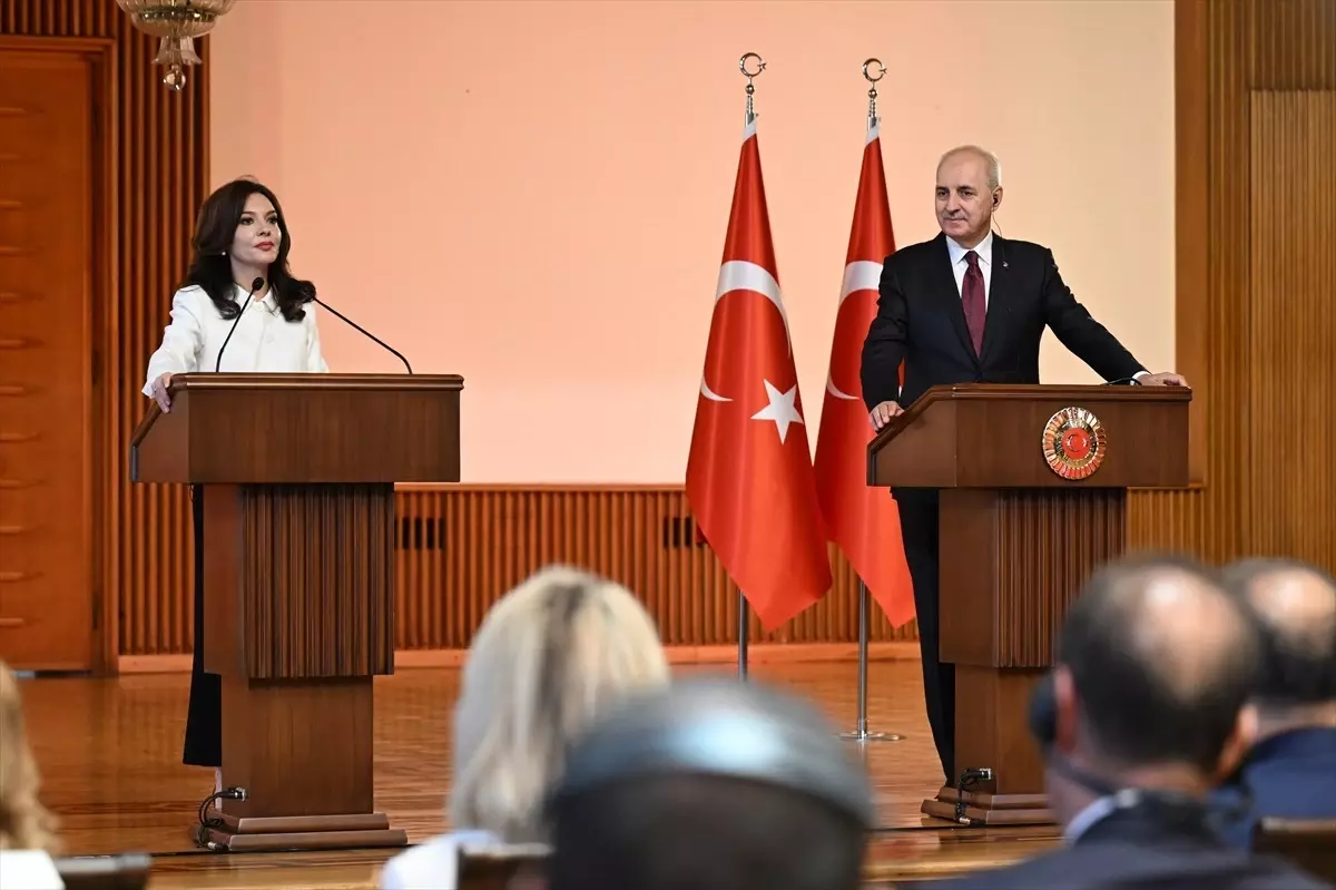 Arnavutluk Meclis Başkanı Spiropali, TBMM Başkanı Kurtulmuş ile ortak basın toplantısında konuştu Açıklaması