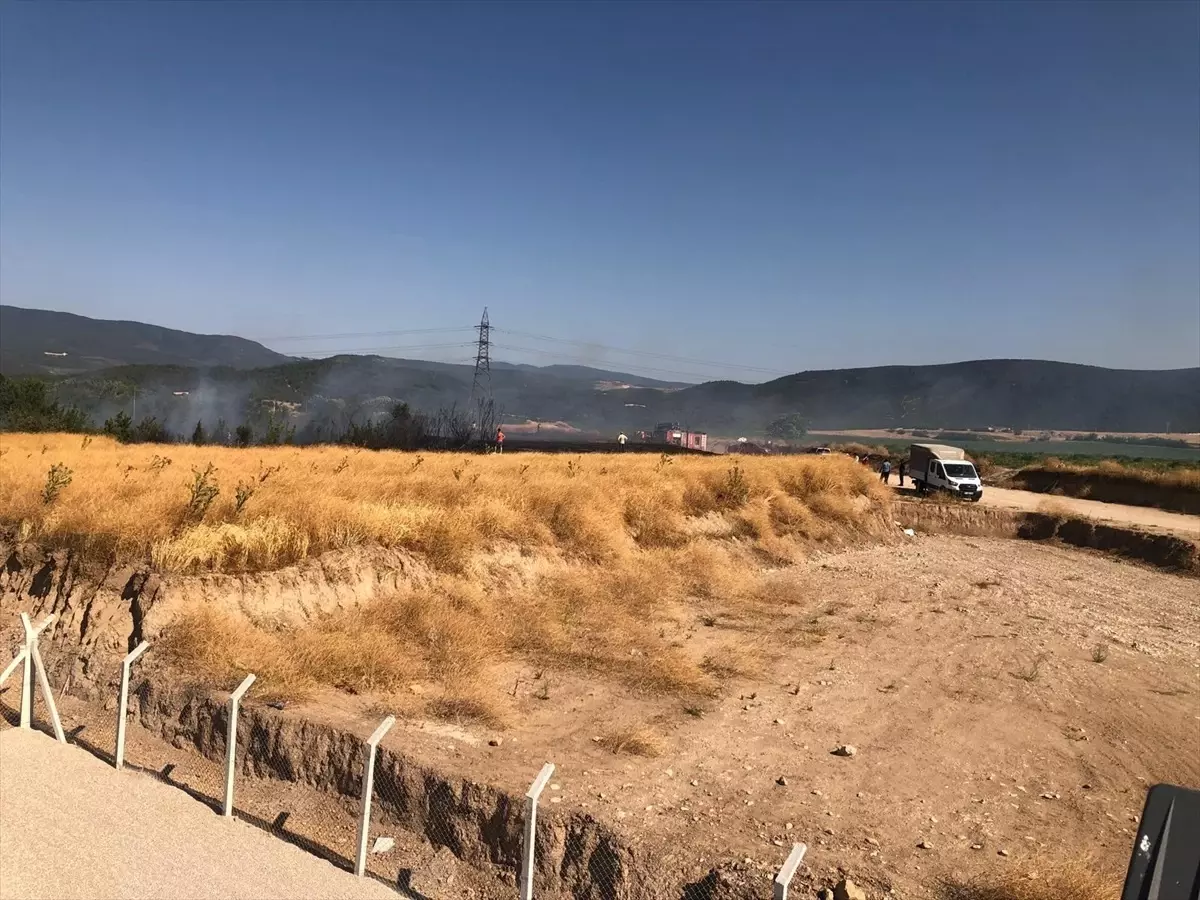 Osmaneli\'nde Anız Yangını Söndürüldü