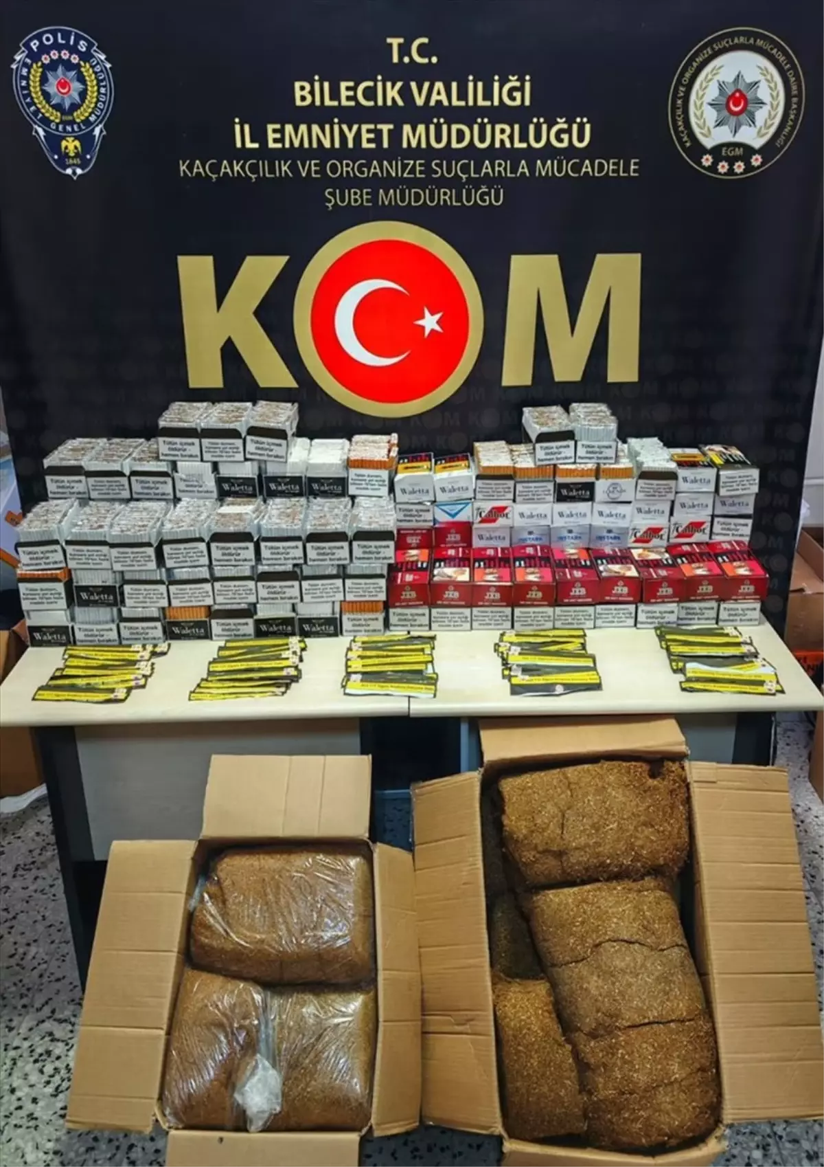 Bilecik\'te Gümrük Kaçağı Tütün Operasyonu