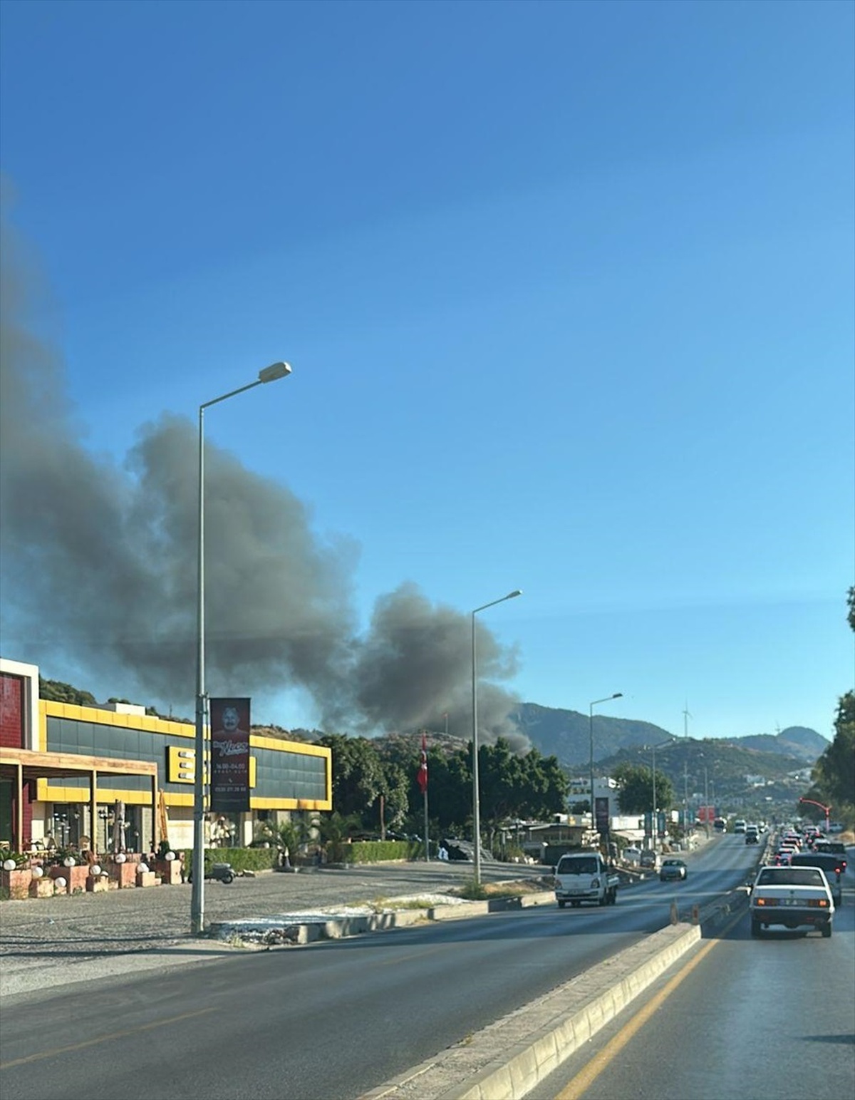 Bodrum\'da Yangın Paniği